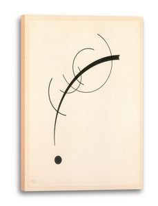 Leinwandbild Wassily Kandinsky - Freie Kurve zum Punkt - Begleitender Ton von geometrischen Kurven (1925)