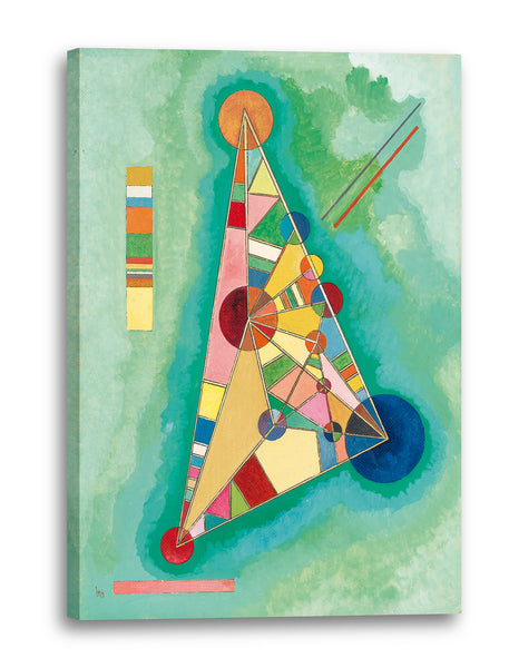 Leinwandbild Wassily Kandinsky - Bunt im Dreieck (1927)