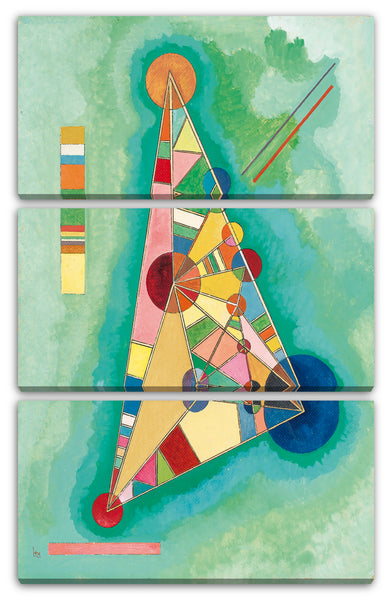 Leinwandbild Wassily Kandinsky - Bunt im Dreieck (1927)