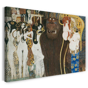 Leinwandbild Gustav Klimt - Beethovenfries (1901)