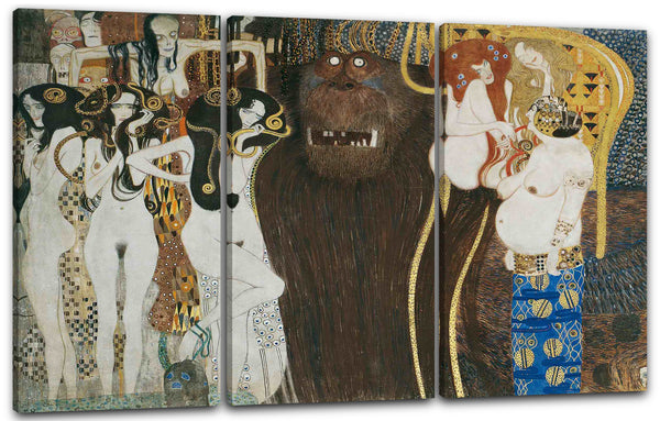 Leinwandbild Gustav Klimt - Beethovenfries (1901)