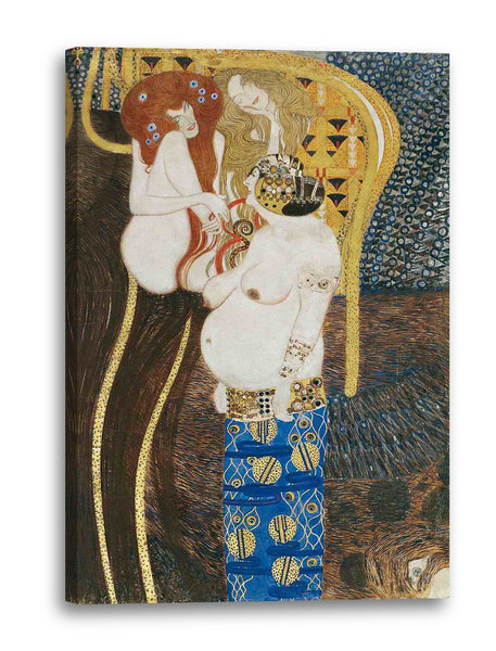 Leinwandbild Gustav Klimt - Beethovenfries (rechter Teil) (1901)