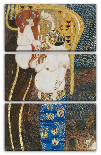 Leinwandbild Gustav Klimt - Beethovenfries (rechter Teil) (1901)