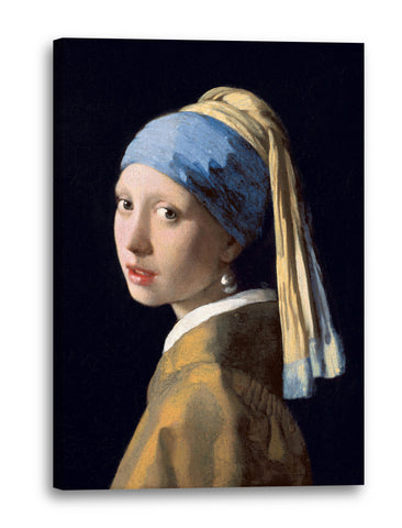 Leinwandbild Jan Vermeer - Mädchen mit dem Perlenohrring (1665)