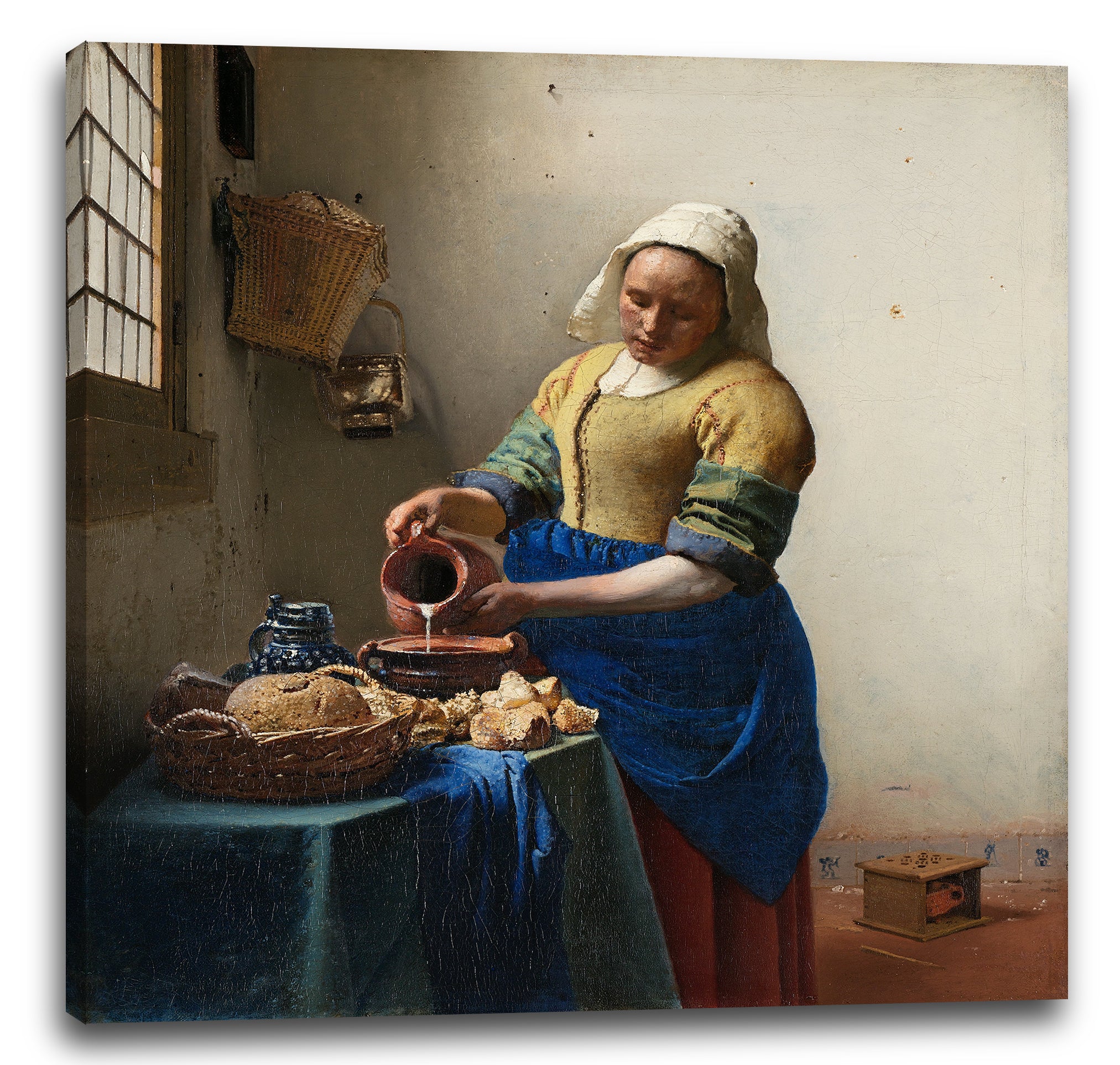 Leinwandbild Jan Vermeer - Das Milchmädchen (1658)