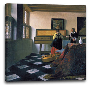 Leinwandbild Jan Vermeer - Die Musikstunde (1662/1665)