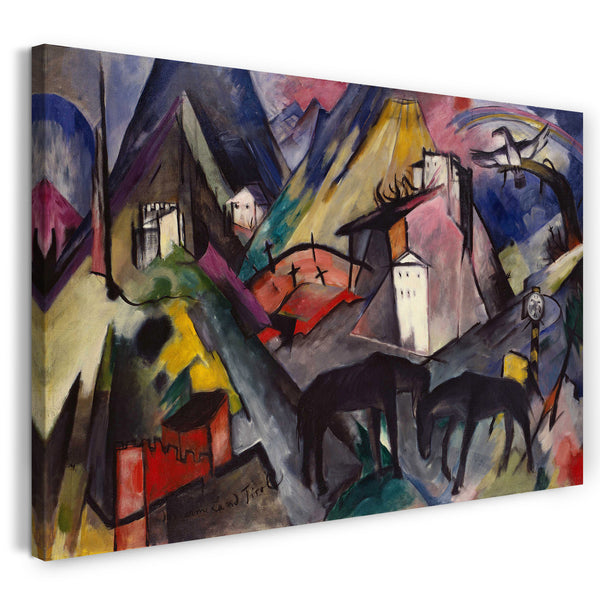 Leinwandbild Franz Marc - Das arme Land Tirol (1913)