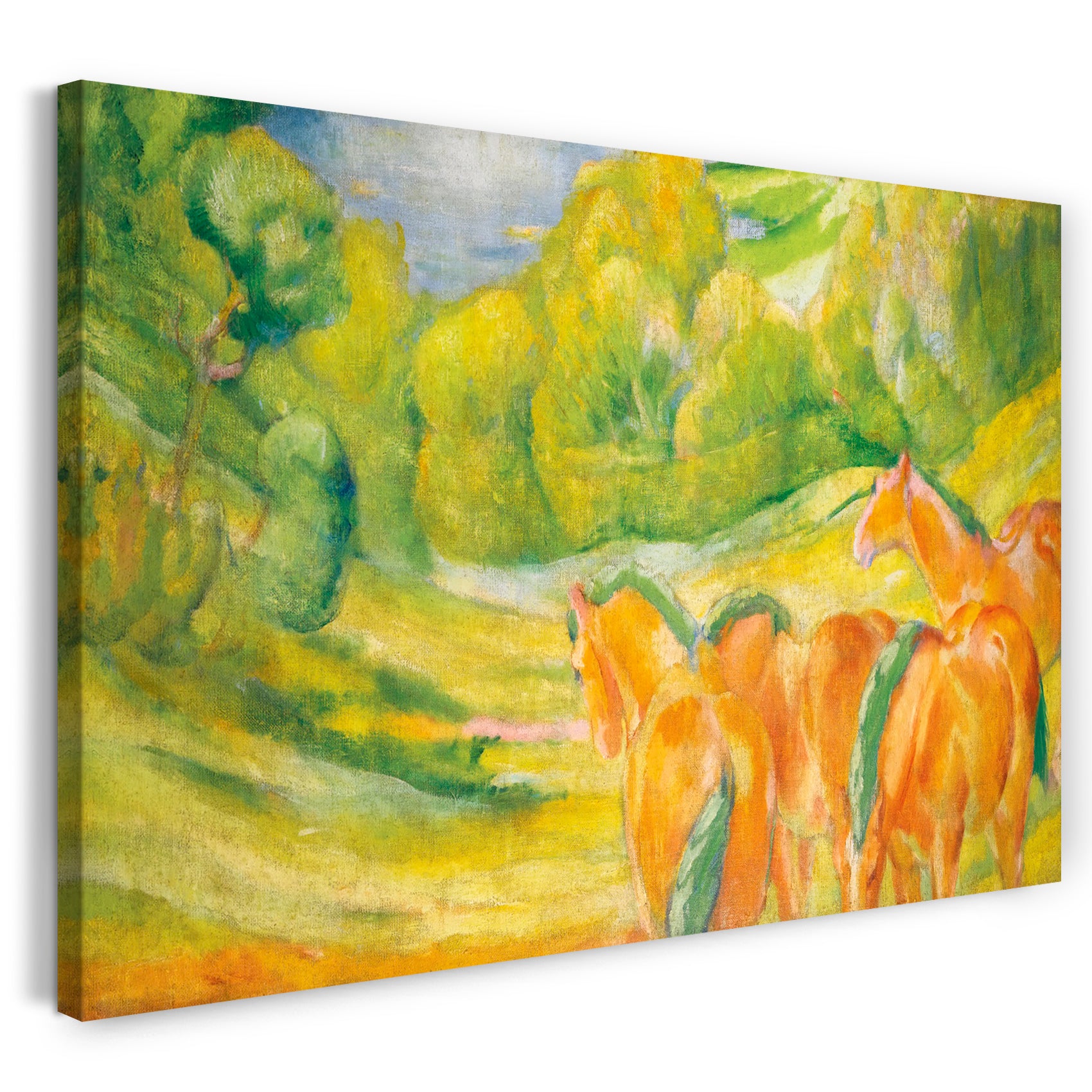 Leinwandbild Franz Marc - Grosse Landschaft I (1909)