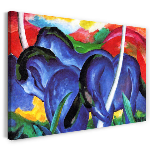 Leinwandbild Franz Marc - Die großen blauen Pferde (1911)