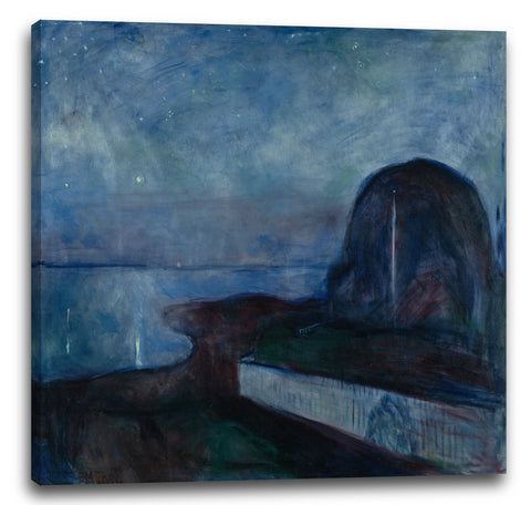 Leinwandbild Edward Munch - Sternennacht (1893)