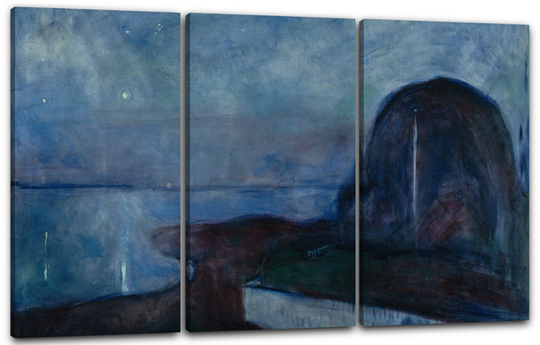 Leinwandbild Edward Munch - Sternennacht (1893)