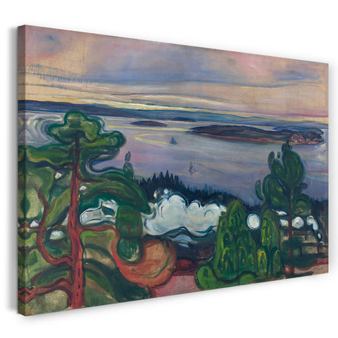 Leinwandbild Edward Munch - Train Smoke (1900)