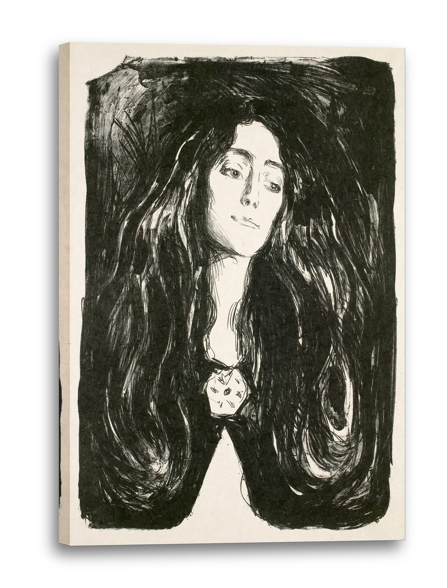 Leinwandbild Edward Munch - Die Brosche - Eva Mudocci (1903)