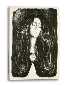 Leinwandbild Edward Munch - Die Brosche - Eva Mudocci (1903)