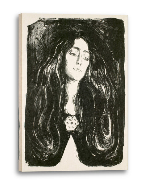 Leinwandbild Edward Munch - Die Brosche - Eva Mudocci (1903)