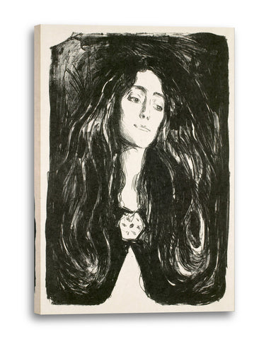 Leinwandbild Edward Munch - Die Brosche - Eva Mudocci (1903)
