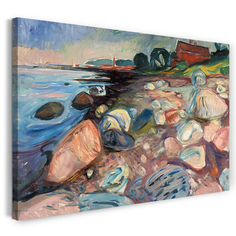 Leinwandbild Edward Munch - Küste mit rotem Haus (1904)