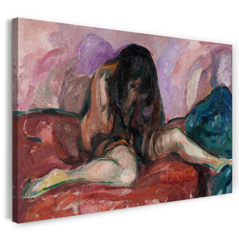 Leinwandbild Edward Munch - Weinende Nackte (1913/14)