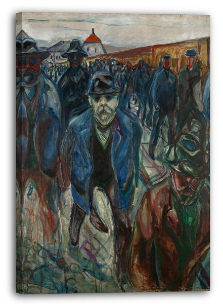 Leinwandbild Edward Munch - Arbeiter auf dem Heimweg (1913/1914)
