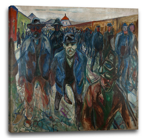 Leinwandbild Edward Munch - Arbeiter auf dem Heimweg (1913/1914)