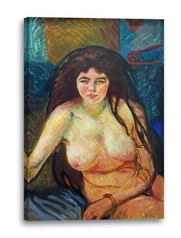 Leinwandbild Edward Munch - Sitzende Nackte (1902)