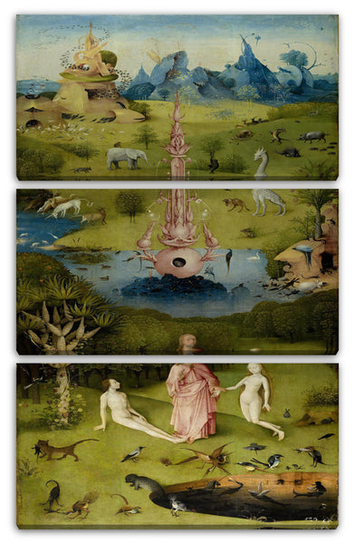 Leinwandbild Hieronymus Bosch - Der Garten der Lüste (1490/1510) - Linke Tafel