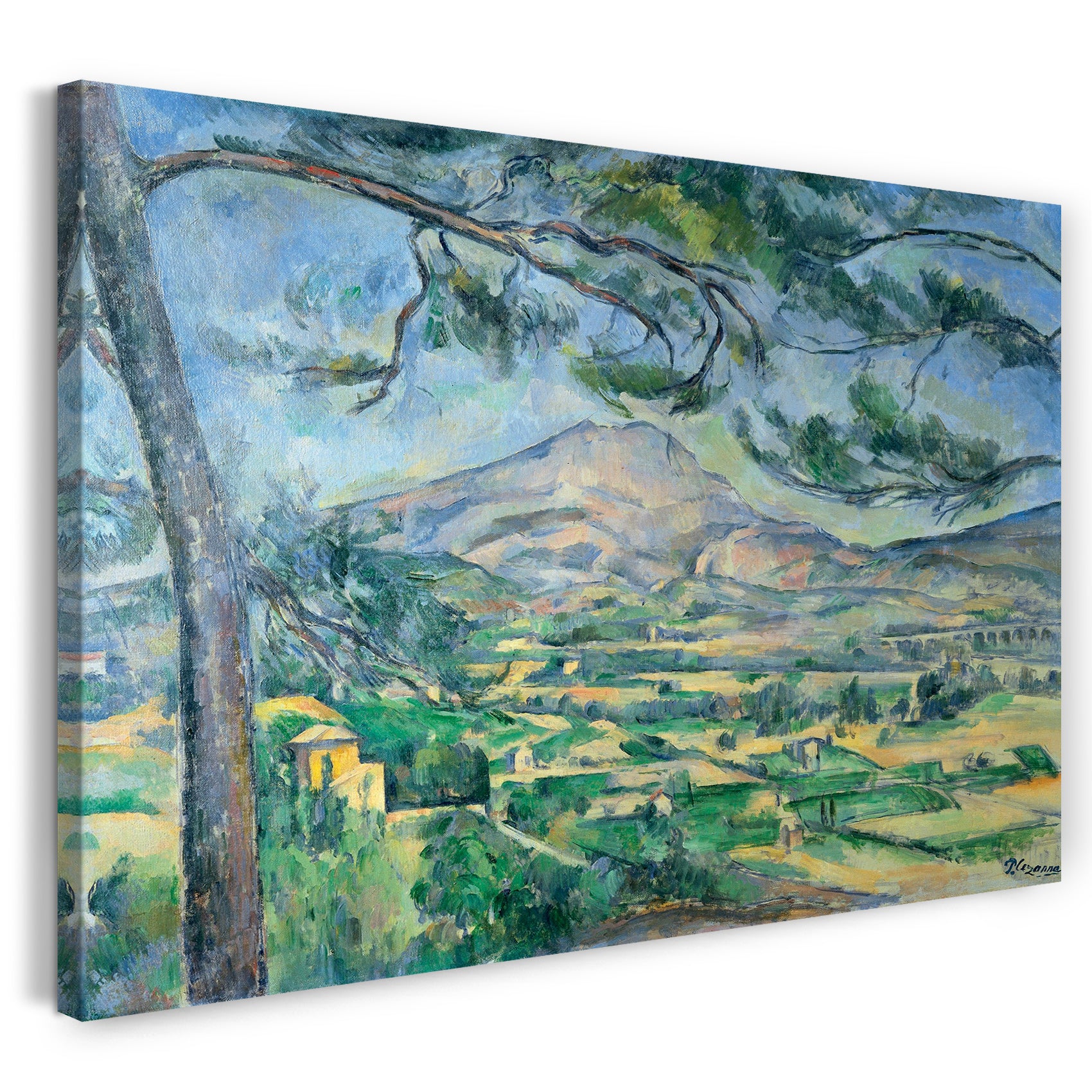 Leinwandbild Paul Cézanne - Mont Sainte-Victoire (ca.1887)