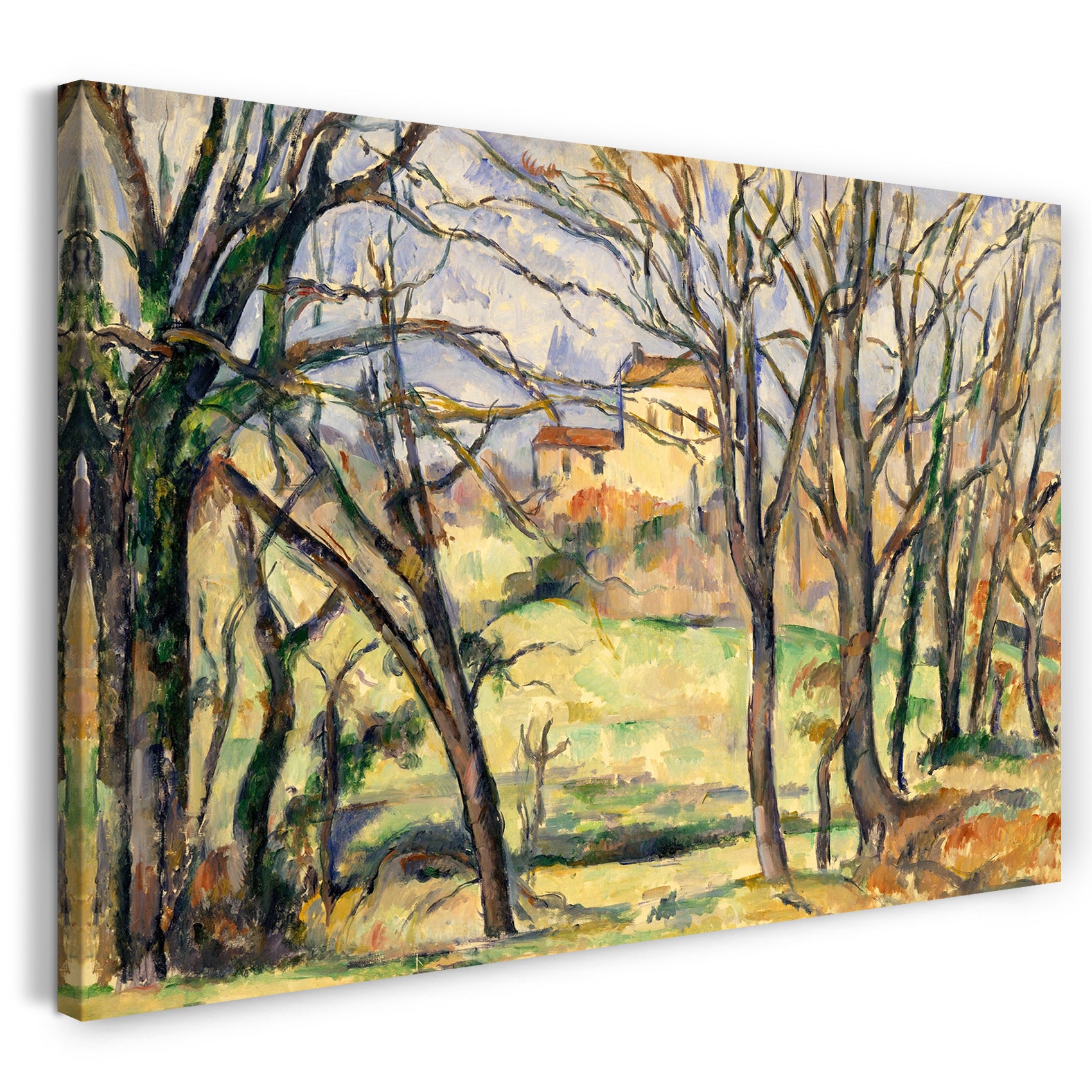 Leinwandbild Paul Cézanne - Bäume und Häuser nahe des Jas de Bouffan (1885-1886)