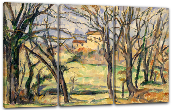 Leinwandbild Paul Cézanne - Bäume und Häuser nahe des Jas de Bouffan (1885-1886)