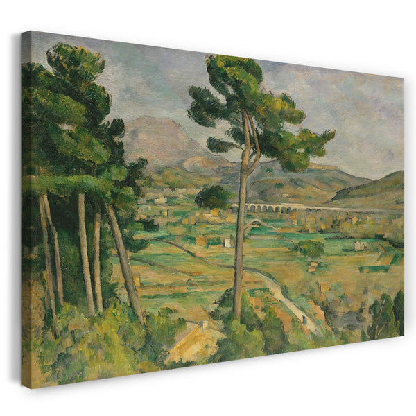 Leinwandbild Paul Cézanne - Mont Sainte-Victoire und das Viadukt am Flusstal des Arc (1882-1885)