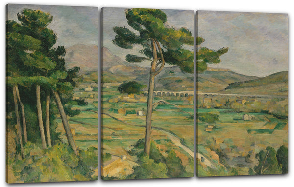Leinwandbild Paul Cézanne - Mont Sainte-Victoire und das Viadukt am Flusstal des Arc (1882-1885)