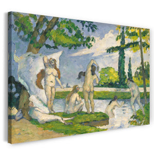 Leinwandbild Paul Cézanne - Die Badenden (1874-1875)