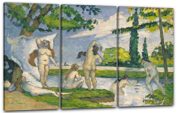 Leinwandbild Paul Cézanne - Die Badenden (1874-1875)