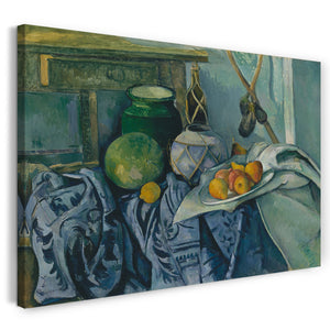 Leinwandbild Paul Cézanne - Stillleben with mit Ingwer-Topf und Auberginen (1893-1894)