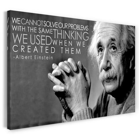 Leinwandbild Albert Einstein schönes Motiv mit Zitat