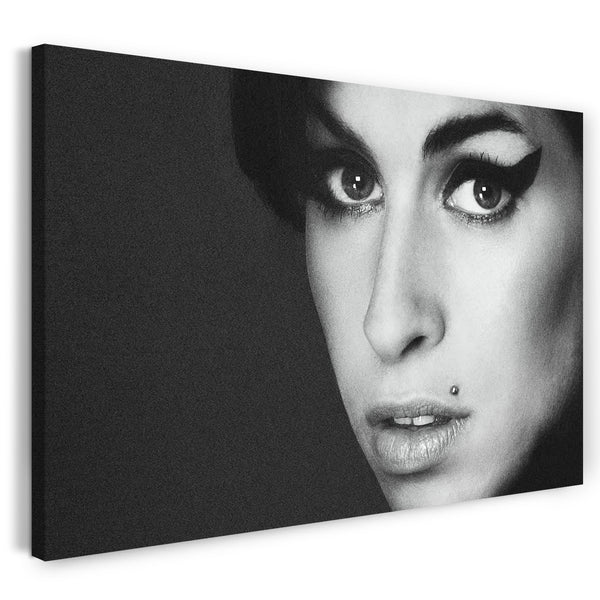 Leinwandbild Amy Winehouse Nahaufnahme Gesicht von vorne sexy Blick