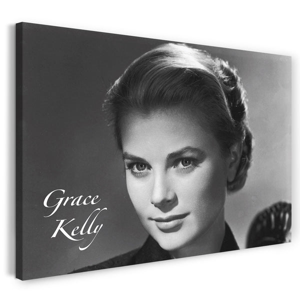 Leinwandbild Grace Kelly Nahaufnahme Schriftzug unten links