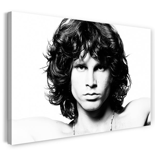 Leinwandbild Jim Morrison Oberkörper frei Indianer-Halskette The Doors