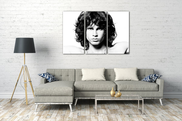Leinwandbild Jim Morrison Oberkörper frei Indianer-Halskette The Doors