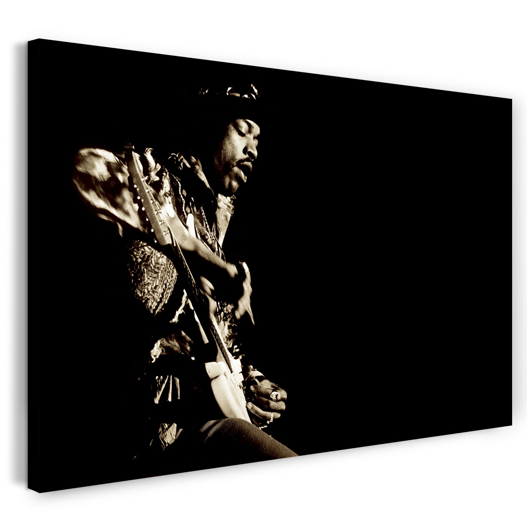 Leinwandbild Jimi Hendrix Konzert live Gitarre Rock-Star Musik-Legende Band