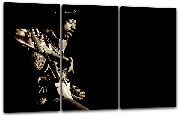 Leinwandbild Jimi Hendrix Konzert live Gitarre Rock-Star Musik-Legende Band