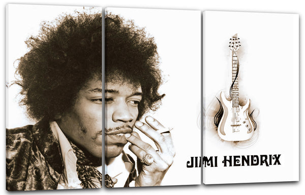 Leinwandbild Jimi Hendrix legendäre Gitarre Rock-Star 60er 70er vintage