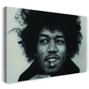 Leinwandbild Jimi Hendrix Portrait Rock-Star Rock-Legende vintage retro