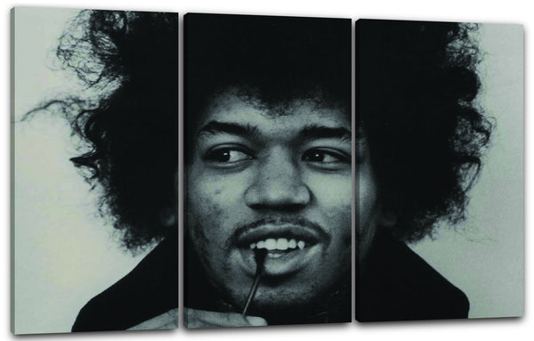 Leinwandbild Jimi Hendrix Portrait Rock-Star Rock-Legende vintage retro