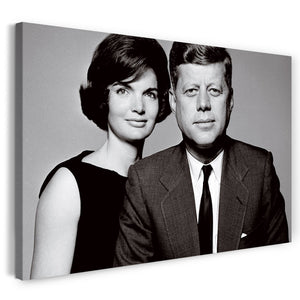 Leinwandbild John F Kennedy and Jacky O vintage retro President First Lady