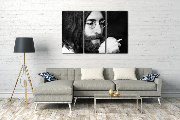 Leinwandbild John Lennon Portrait The Beatles Rock-Legende peace Frieden