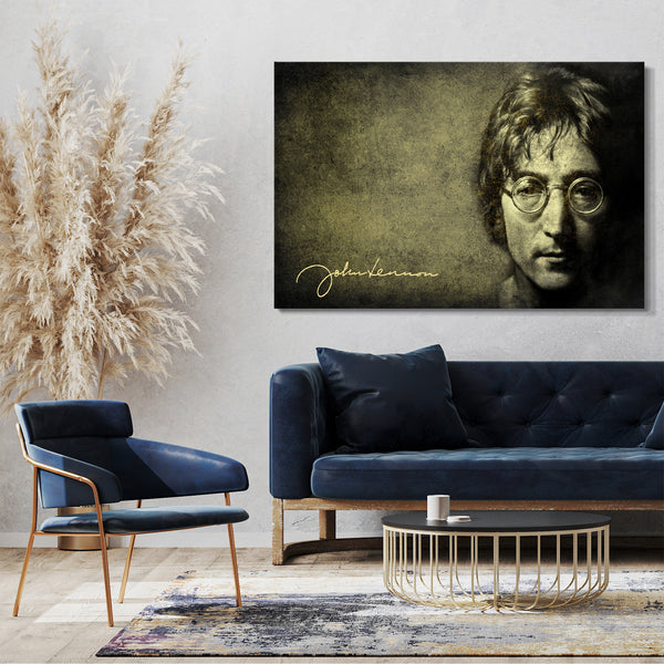 Leinwandbild John Lennon vintage Portrait retro Legende Rock-Star The Beatles