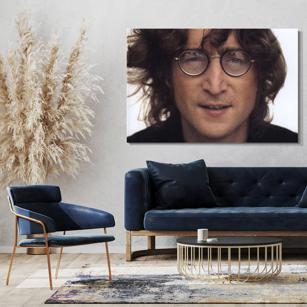 Leinwandbild John Lennon Kult-Portrait retro vintage 60er 70er flower-power