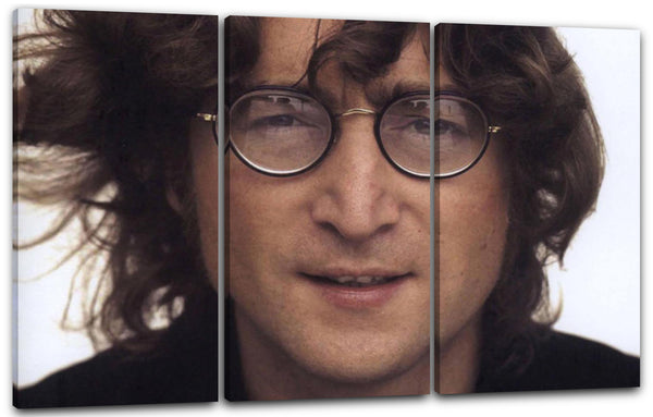 Leinwandbild John Lennon Kult-Portrait retro vintage 60er 70er flower-power
