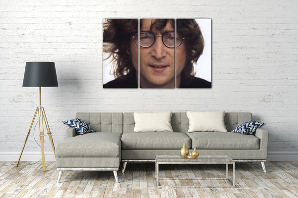 Leinwandbild John Lennon Kult-Portrait retro vintage 60er 70er flower-power